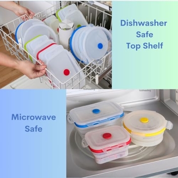 ECOBERI Collapsible Silicone Food Storage Containers Set