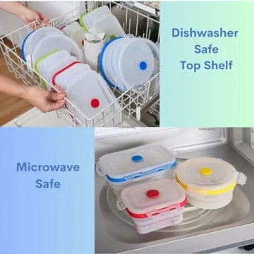 ECOBERI Collapsible Silicone Food Storage Containers Set