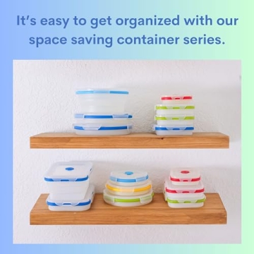 ECOBERI Collapsible Silicone Food Storage Containers Set