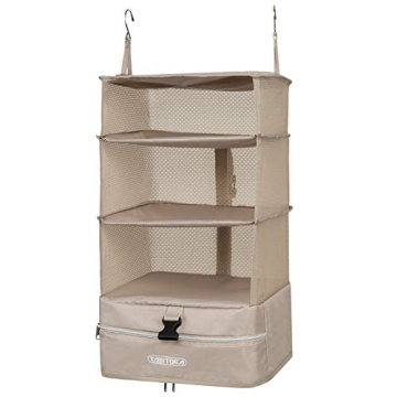 TABITORA Portable Hanging Travel Shelves Bag Packing Cube Organizer Suitcase Storage Large Capacity ...