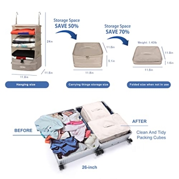 Portable Hanging Travel Shelves Bag for Organized Travel