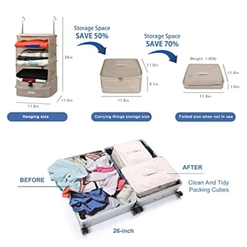 Portable Hanging Travel Shelves Bag for Organized Travel