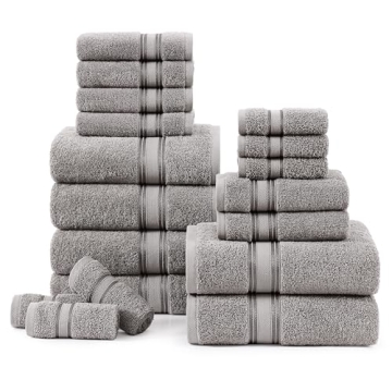 LANE LINEN 18-Piece Bath Towel Set - Soft & Quick-Dry