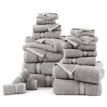 LANE LINEN 18-Piece Bath Towel Set - Soft & Quick-Dry