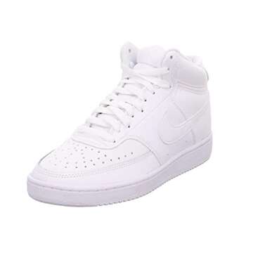 Nike Women's Court Vision Mid Sneakers - Retro High-Top Style in White