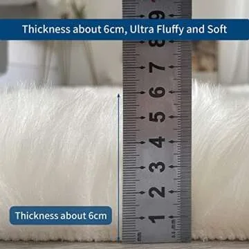 HOMBYS 5x8 Faux Fur Area Rug - Super Soft & Fluffy