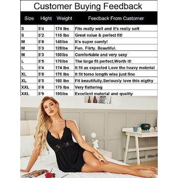 Avidlove Sexy Chemise Nightgown Slip for Women