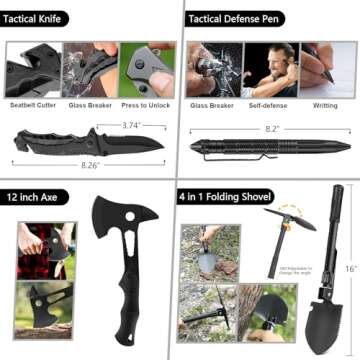 Comprehensive 151Pcs Emergency Survival Kit with First Aid Gear for Outdoor Adventures