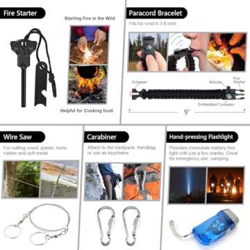 Emergency Survival Kit - 151Pcs First Aid Gear for Adventure