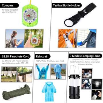 Emergency Survival Kit - 151Pcs First Aid Gear for Adventure