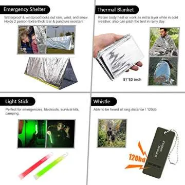 Emergency Survival Kit - 151Pcs First Aid Gear for Adventure