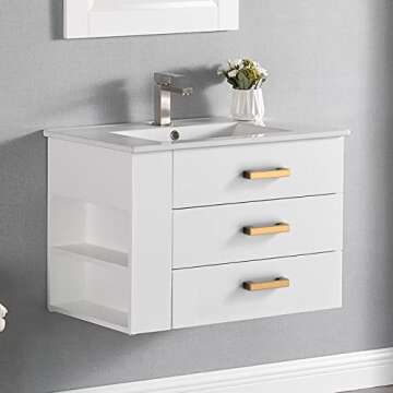 Asidrama 6 Pack 3 Inch(76mm) Champagne Bronze Kitchen Cabinet Handles, Brushed Brass Cabinet Pulls Gold Kitchen Cabinet Hardware Cupboard Handles Drawer Handles Dresser Pulls