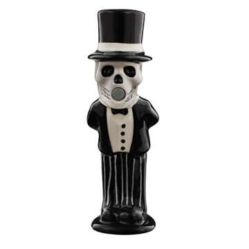 Love Never Dies Skeleton Bride and Groom Kissing Magnetic Salt and Pepper Shaker
