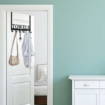 Over The Door Hooks - Versatile Towel Holder Rack