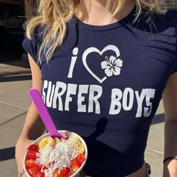 Y2K Academia Crop Top - Vintage Graphic Tee for Women