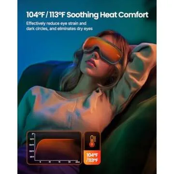 RENPHO Eye Massager with Heat Eyeris 1, Face Massager for Migraine Relief, Sleep Eye Mask with Bluetooth Music, Heated Eye Massager Reduce Eye Strain Dry Eye Improve Sleep, Birthday Gifts for Women