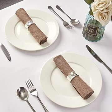 Mebakuk Premium Cloth Napkins Set of 6 for Dining