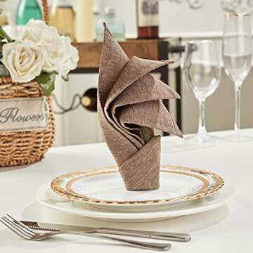 Mebakuk Premium Cloth Napkins Set of 6 for Dining