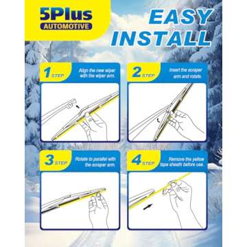 5 PLUS Mute Wiper Blade for Kia Jaguar Genesis 12 Inch