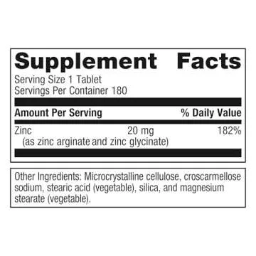 Metagenics Zinc A.G. - Highly Absorbable - 20 mg Zinc - For Immune Support, Bone Health & Energy Met...