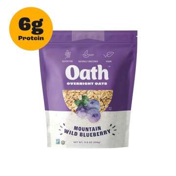 OATH Mountain Berry Overnight Oats - Gluten Free, Non-GMO, Vegan, Paleo Friendly, 11.6oz (Pack of 1)