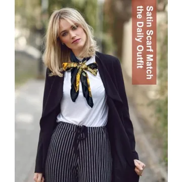 Satin Square Scarf for Women - Hair Wrap & Sleep