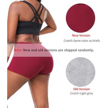 wirarpa Women's Boyshort Panties Stretchy Mid High Waisted Cotton Underwear Boxer Briefs 4 Pack Assorted Small