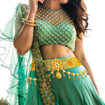 Navoky Pearl Boho Body Chain Gold Layered Rhinestone Pendant Waist Chains Belts Crystal Tassel Belly Chains Flower Beach Waist Charm Jewelry Accessories for Women