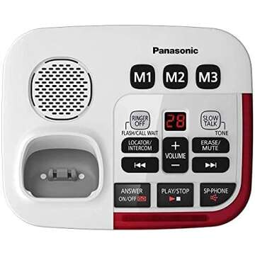 Panasonic KX-TGM420W Amplified Cordless Phone With Voice Booster