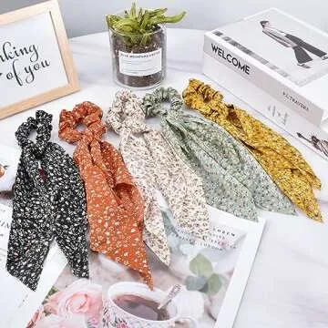 Yonchic Floral Bowknot Hair Ties for Elegant Hairstyles