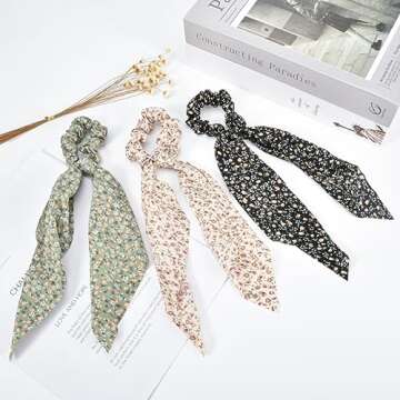 Yonchic Floral Bowknot Hair Ties for Elegant Hairstyles