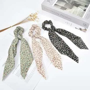 Yonchic Floral Bowknot Hair Ties for Elegant Hairstyles