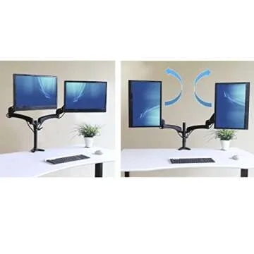 Seville Classics AIRLIFT 360 Dual Monitor Arm Adjustable