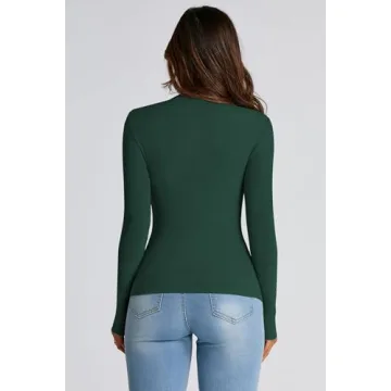 PRETTYGARDEN Women's Y2K Fall Crop Top Mock Neck Blouse