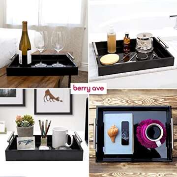 2 Pack Nesting Decorative Trays - Stylish Utility for Home