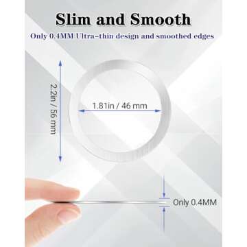 KALAPOP Ultra-Thin 6PCS MagSafe Rings for Any Phone