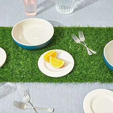Juvale Artificial Grass Table Runner for Sports, Weddings, Birthdays, Banquets - Faux Grass Runner for Party Decor and Football Banquet (14 x 108 Inches)