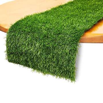 Juvale Artificial Grass Table Runner for Sports, Weddings, Birthdays, Banquets - Faux Grass Runner for Party Decor and Football Banquet (14 x 108 Inches)