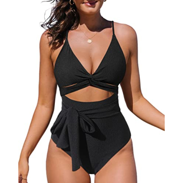 Roselychic Women's Stylish One Piece High Waisted Swimsuit