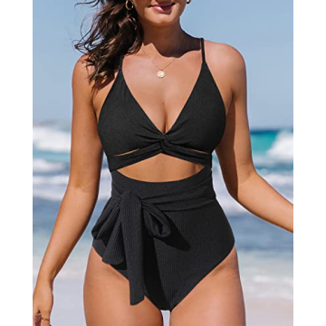 Roselychic Women's Stylish One Piece High Waisted Swimsuit
