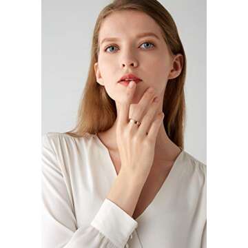 PDWZNBA Love Friendship Ring 18K Gold Silver Rose Plated Cubic Zirconia Stainless Steel Promise Ring Wedding Band Jewelry Birthday Gifts for Women