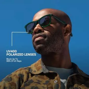 Eddie Bauer Smart Glasses for Men Bluetooth Smart Glasses with UV400 Polarized Lenses, Open Ear Speakers & Microphone Velocity (Standard)