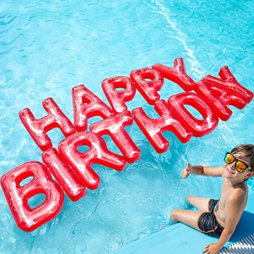 Spell Party Pool Party Decorations Happy Birthday Pool Floats Large Floating Letters