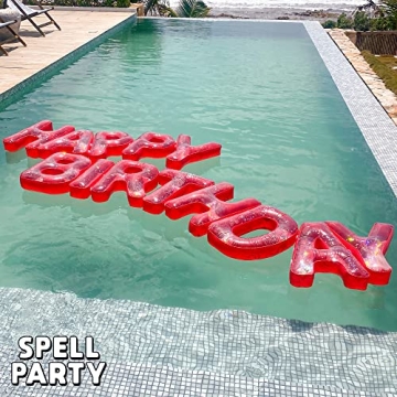 Vibrant Happy Birthday Pool Float for Celebrations