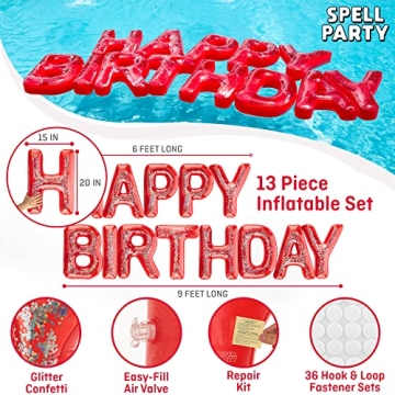 Vibrant Happy Birthday Pool Float for Celebrations