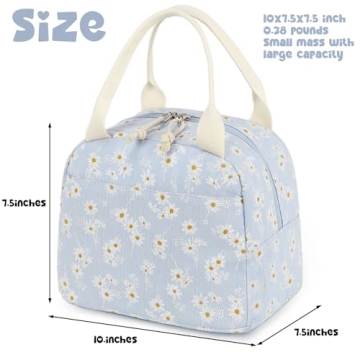 Bluboon Insulated Corduroy Lunch Bag for Travel