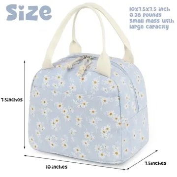 Bluboon Insulated Corduroy Lunch Bag for Travel