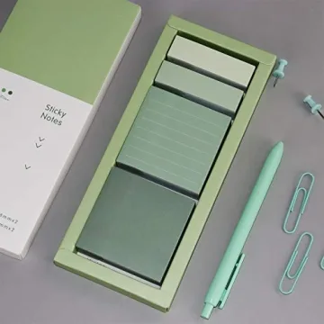 Green Sticky Notes Set for Easy Organization and Planning