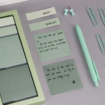 Green Sticky Notes Set for Easy Organization and Planning