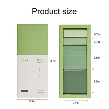 Green Sticky Notes Set for Easy Organization and Planning